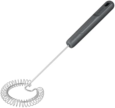 Zyliss Gravy Whisk - Sustainable Wheatstraw/Wire - Whisk for Cooking Sauce - Manual Egg Beater & Hand Whisk - Heat Resistant Wire Head, Beluga Grey, 12" x 3.5"