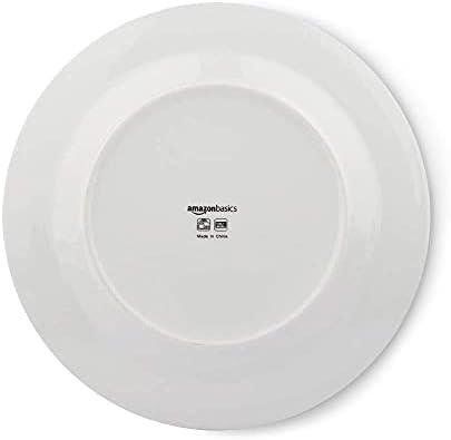 Amazon Basics 18-Piece Complete Kitchen Dinnerware Set, Microwave and Dishwasher Safe, Plates, Dishes, Bowls, Service for 6, Branches