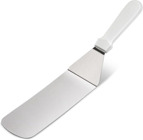 New Star Foodservice Commercial Grade Plastic Handle Flexible Grill Turner/Spatula, 14.5-Inch, White