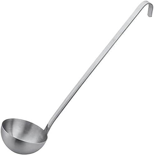 1-Piece Ladle Heavy Duty Thick Stainless Steel - 4 Ounce (3.1" Bowl Diameter, 12.25" Handle Length)