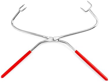 QWORK Sculpture Dipping Tong, 2 Pack Stainless Steel Clay Sculpture Tongs Glazing Tools, Pottery Clay Sculpture Tool Pliers for Clay Modeling Sculpturing