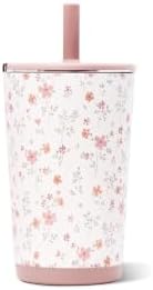 HydroJug Everyday Tumbler 14 oz, Ceramic-Lined Straw Cup, Magnolia