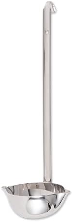 RSVP International Endurance Canning Collection Non-Reactive 18/8 Stainless Steel, Dishwasher Safe, Ladle, 13-1/2"