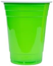 Glad Plastic Party Cups Fun Pack, 4 Colors, 16 Oz, 100 Count, 6-Pack