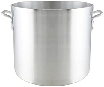 TrueCraftware- 40 qt. Heavy-Duty Aluminum Stock Pot with Riveted Handle 6mm Thickness-Multipurpose Pot Cookware Large Stockpot For Cooking Simmering Soup Stock Home Kitchen