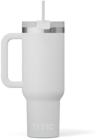 RTIC 40oz Road Trip Tumbler, Insulated, Ceramic Lined, Cool Grey