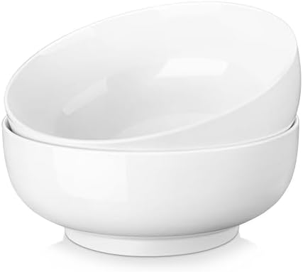 MALACASA Large Serving Bowls, 114 OZ(10") Ceramic Salad Bowls Set of 2