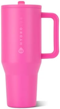HydroJug Traveler 40oz, Insulated Tumbler with Handle & Straw, Razzle