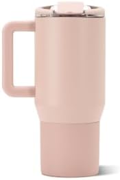 HydroJug Coffee Traveler 20oz Ceramic-Lined Mug with Handle, Dusty Rose