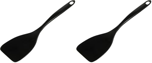 Chef Craft Basic Melamine Turner/Spatula, 11.25 inch, Black (Pack of 2)