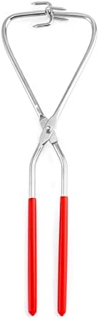 QWORK Sculpture Dipping Tong, 2 Pack Stainless Steel Clay Sculpture Tongs Glazing Tools, Pottery Clay Sculpture Tool Pliers for Clay Modeling Sculpturing
