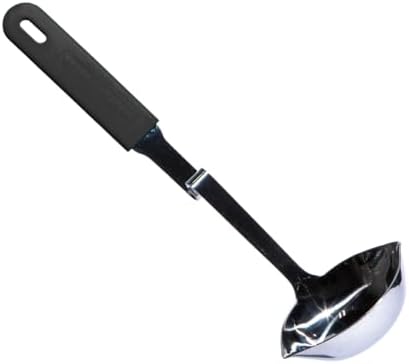 Souper Cubes Soup Ladle Stainless Steel with Patented Pot Hook, Charcoal