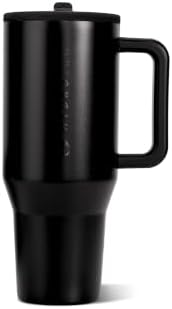HydroJug Traveler 32oz, Insulated Tumbler with Handle & Straw, Black