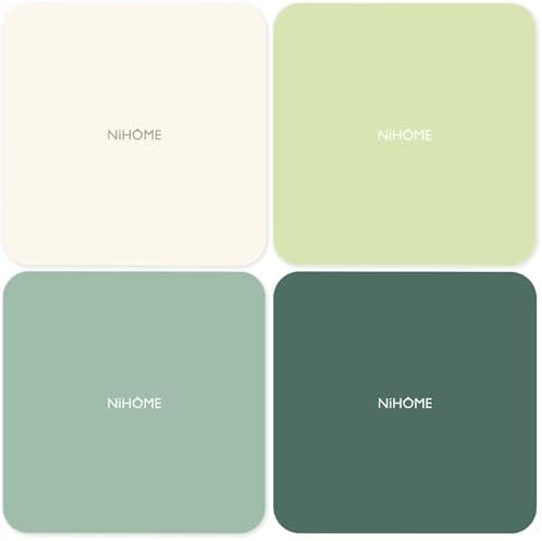 NiHome Silicone Jar Opener Gripper Pads,6 in for Seniors,Green Gradient,4PC