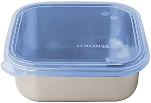 U-Konserve 15 oz Stainless Steel Bento Box Food Container Blue Silicone Lid