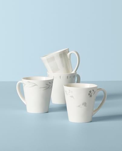 Lenox Oyster Bay 4Pc Mugs, 2.75, White