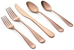 Cambridge Silversmiths Rhiannon Copper Satin 20-Piece Flatware Set, Service for 4