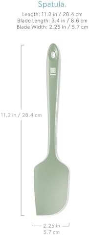 DI ORO Large Silicone Spatula - 600F Heat Resistant, Sage