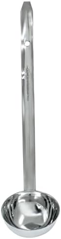 1Pc 3 oz Ladle, Stainless Steel Ladle Long Handle with Hook, Metal for Sauces, Soup