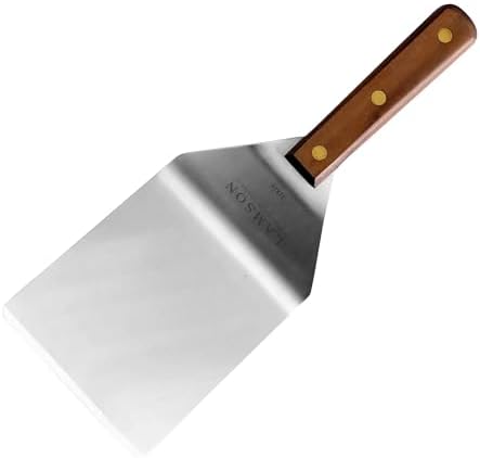 Lamson Hamburger Turner, Stainless Steel, with Riveted Walnut Handle