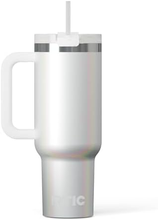 RTIC 40oz Road Trip Tumbler, Insulated, Ceramic Lined, White Glitter