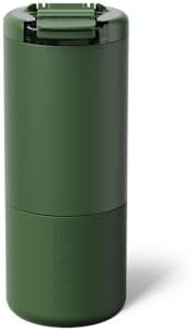 BrüMate Strova 18oz 100% Leakproof Insulated Coffee Mug | Ceramic-Lined Interior | Built-In Silicone Sleeve for Travel | Locking Flip Lid (OD Green)