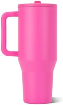 HydroJug Traveler 40oz, Insulated Tumbler with Handle & Straw, Razzle