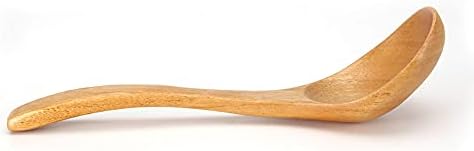 Wood Ladle with Long Handle, Natural Cooking Spoon (Wood color