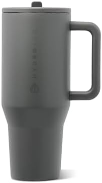 HydroJug Traveler 40oz, Insulated Tumbler with Handle & Straw, Stone