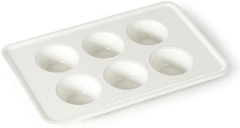 HONGBAKE Nonstick Ceramic Muffin Pan, 6 Cup Muffin tin for Baking, Non-toxic Cupcake Pan, Heavy-duty Aluminized Steel Cupcake Tray with Diamond Texture, Easy To Clean, Cream