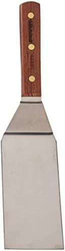 Dexter Russell Traditional 6" x 3" Hamburger Turner | Stiff Offset Stainless Steel Blade | Ergonomic Rosewood Handle with Brass Rivets | Professional Grade, 16160