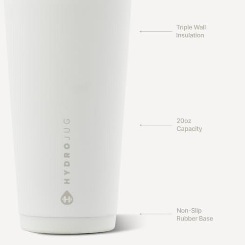 HydroJug Everyday Tumbler 20 oz, Ceramic-Lined Straw Cup, Lunar
