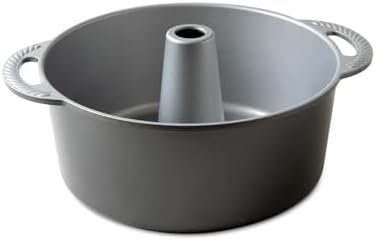 Nordic Ware Classic Cast Pound Cake, Nonstick 10 Inch One Piece Pan - Great for Angel Food, Coffee Cake, 18 Cup - Graphite
