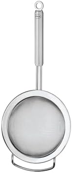 Rösle Stainless Steel Round Handle Kitchen Strainer, Fine Mesh, 9.5-inch
