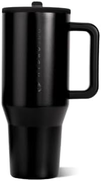 HydroJug Traveler 40oz, Insulated Tumbler with Handle & Straw, Black