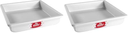 Fat Daddio's Anodized Aluminum Square Cake Pan, 10 x 2 Inch (Pack of 2)