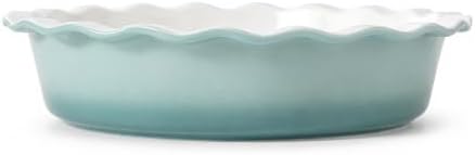 LarqeeWare Ceramic Pie Dish, 9 inch Pie Pan for Baking, Deep Dish Pie Plate