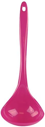 Reston Lloyd Melamine Soup Ladle Kitchen Utensil, Premium Quality Utensil with Heat Resistant Ergonomic Handle, Durable BPA-Free Plastic, 10.5 inch long, 6pc Set, Magenta