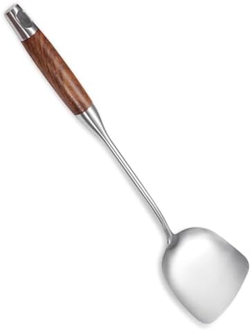 Professional Chinese Wok Spatula, 15.7 In 18/10 Stainless Steel Wok Utensil