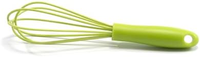 Mini Whisks 6 inch silica gel Whisk, Hand Egg Mixer for Flour Cake Egg, Kitchen Cooking Baking Use Whisk (green)
