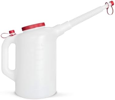 PAK Premium 6 Quart Measuring Dispensing Jug Flexible 10.5" Spout USA Made