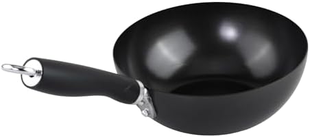 GoodCook Everyday Nonstick Wok, 8-Inch, Black, Carbon Steel Small Wok, High Wall Construction, Flat Base, Ergonomic Flame Guard Handle, Non-Stick Wok Pan for Stir Fry and Sautéing (Pack of 2)