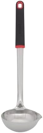 Farberware Stainless Steel Soup Ladle with Pour Spout, 12.5-Inch Kitchen Ladle Spoon for Soups, Stews, and Sauces - Dishwasher Safe Serving Ladle