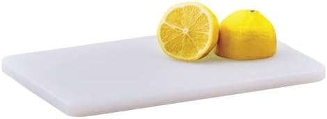 Winco 6" x 10" White Heavy-Duty Plastic Cutting Board (Set of 20)