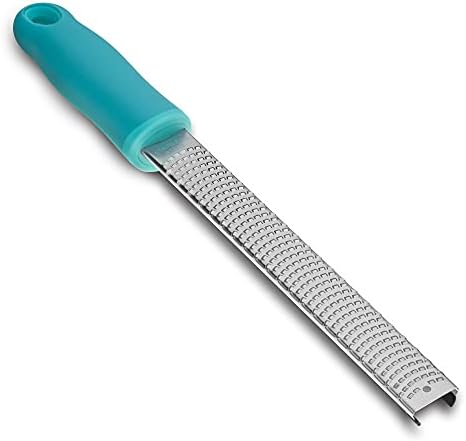 8-Inch Lemon Zester & Cheese Grater, 18/8 Stainless Steel, Blue