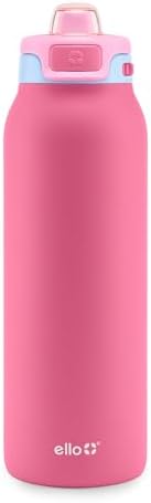 Ello Pop & Fill Insulated Stainless Steel Water Bottle with Quick Fill Lid, Leakproof Locking, Sip or Chug Spout, BPA-Free, Double Wall Vacuum Insulated for Sports, Travel & School- 22oz / 32oz / 40oz