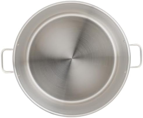 Winco Silver 80 qt Stainless Steel Stock Pot with Cover