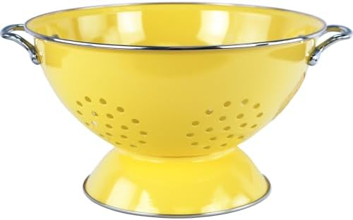Calypso Basics by Reston Lloyd Powder Coated Enameled Colander, 3 Quart, Lemon