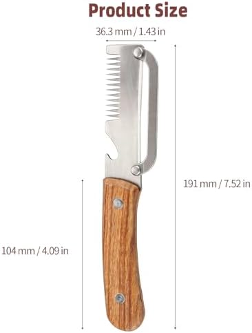 Multifunctional Vegetable Peeler, 3 in 1 Veggie Peeler and Julienne Shredder Tool with Wooden Handle for Peeling Fruit Pumpkin Potato Carrot(2 Pack)