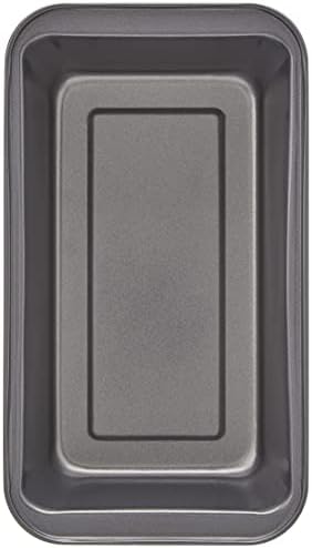 Amazon Basics Rectangular Nonstick Bread Loaf Pan for Baking Meatloaf with Even Heat Distribution,9.5 x 5 Inch,Gray,Set of 2,(Pack of 6)